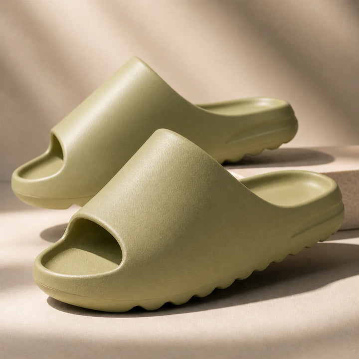 Slippers / Tøfler Bløde og skridsikre sort grøn eller hvid Grøn / 44/45