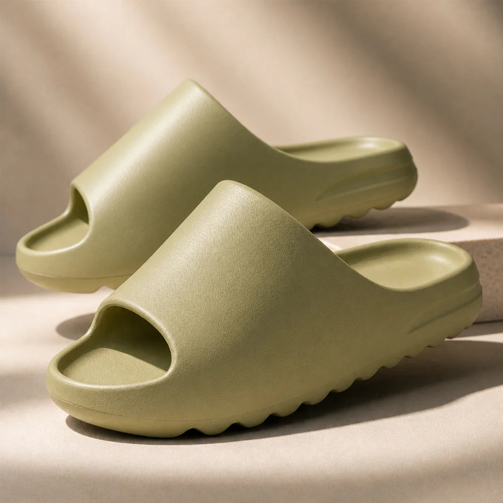 Slippers / Tøfler Bløde og skridsikre sort grøn eller hvid Grøn / 38/39