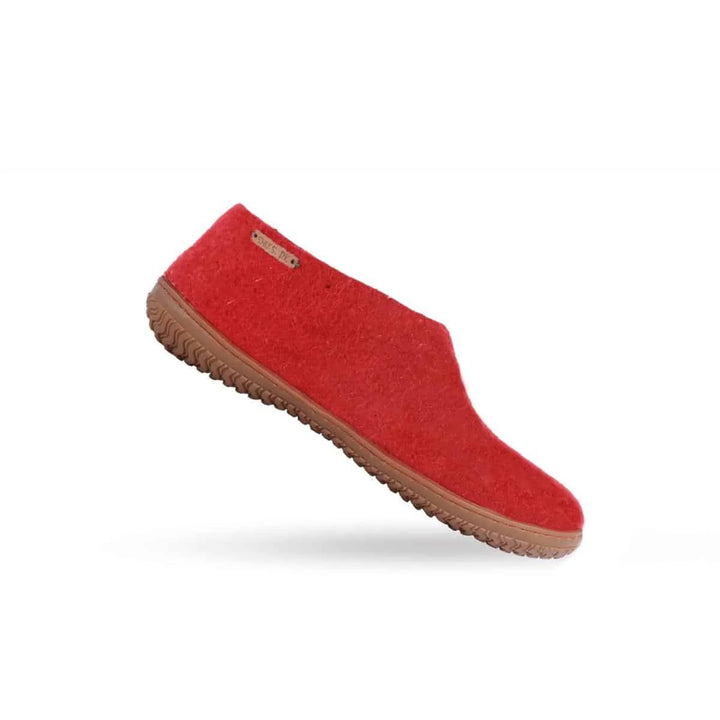 Uldhjemmesko (100% ren uld) m/Gummisål Dansk Design fra SHUS roed / 42