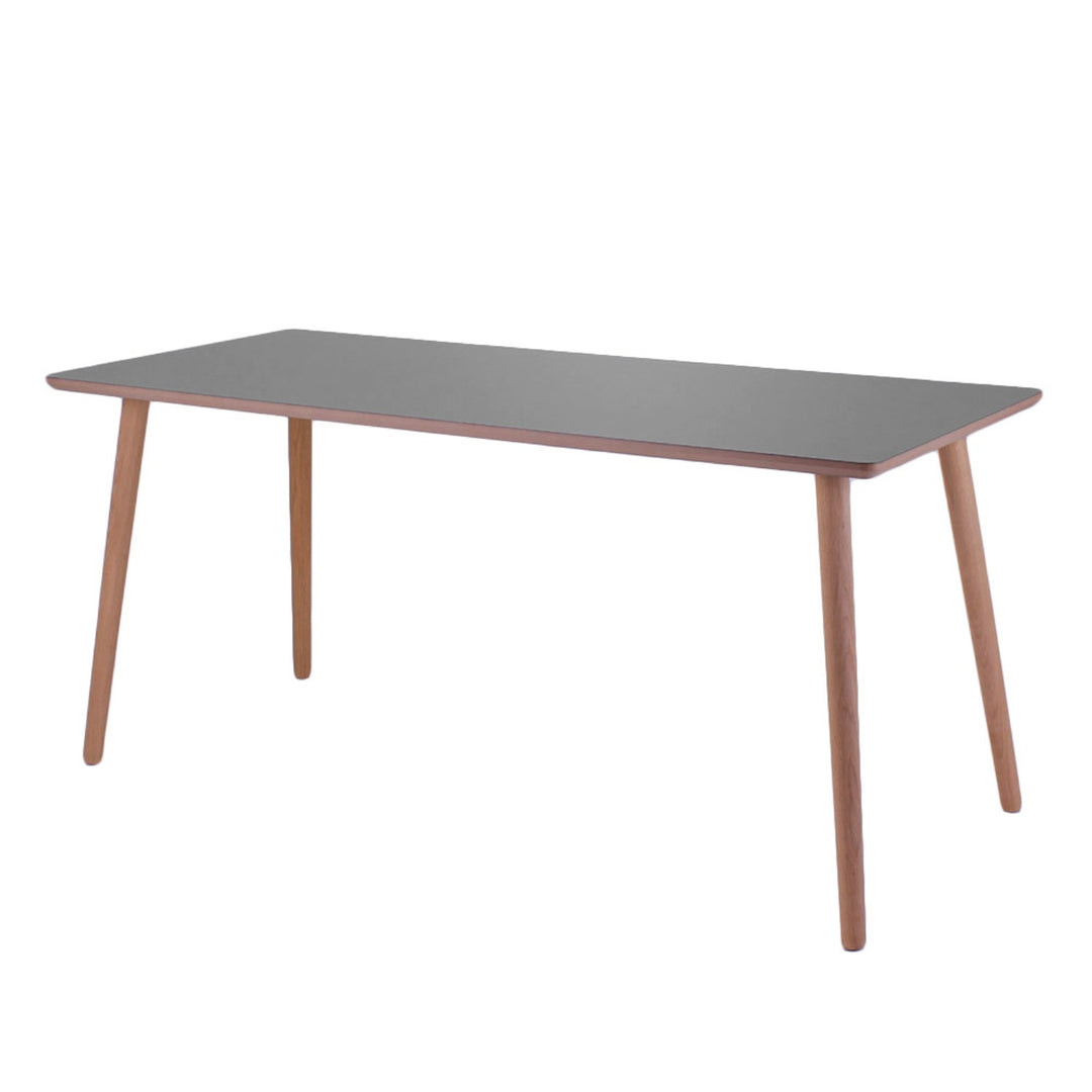 Produktbillede af Dimm Skrivebord mørkegrå højtrykslaminat ege ben 120 x 70 cm Mørkegrå laminat på tilbud i høj kvalitet