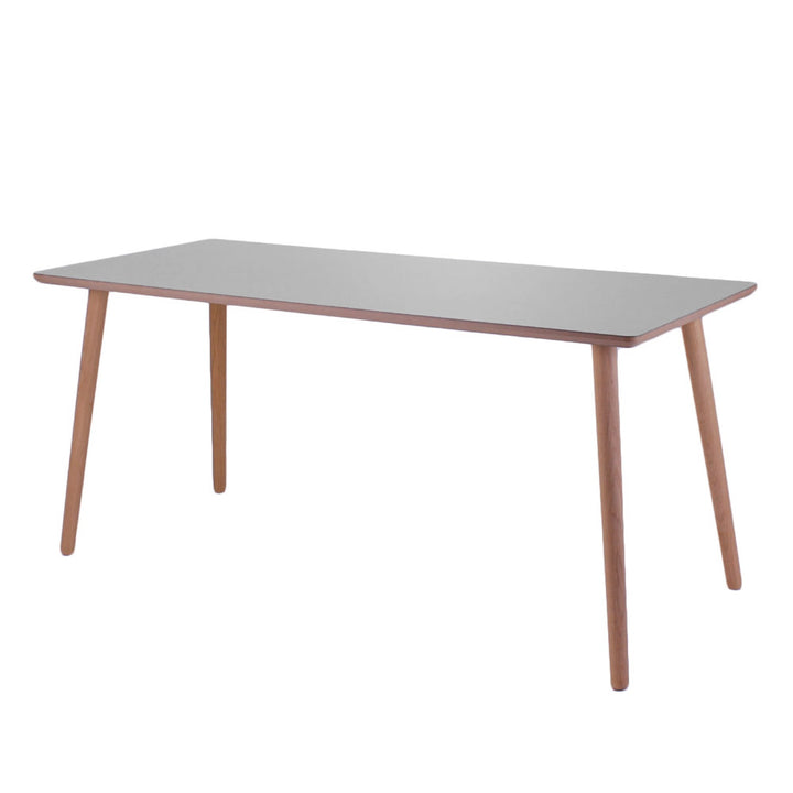 Produktbillede af Dimm Skrivebord lysegrå højtrykslaminat ege ben 120 x 60 cm Lysegrå laminat på tilbud i høj kvalitet