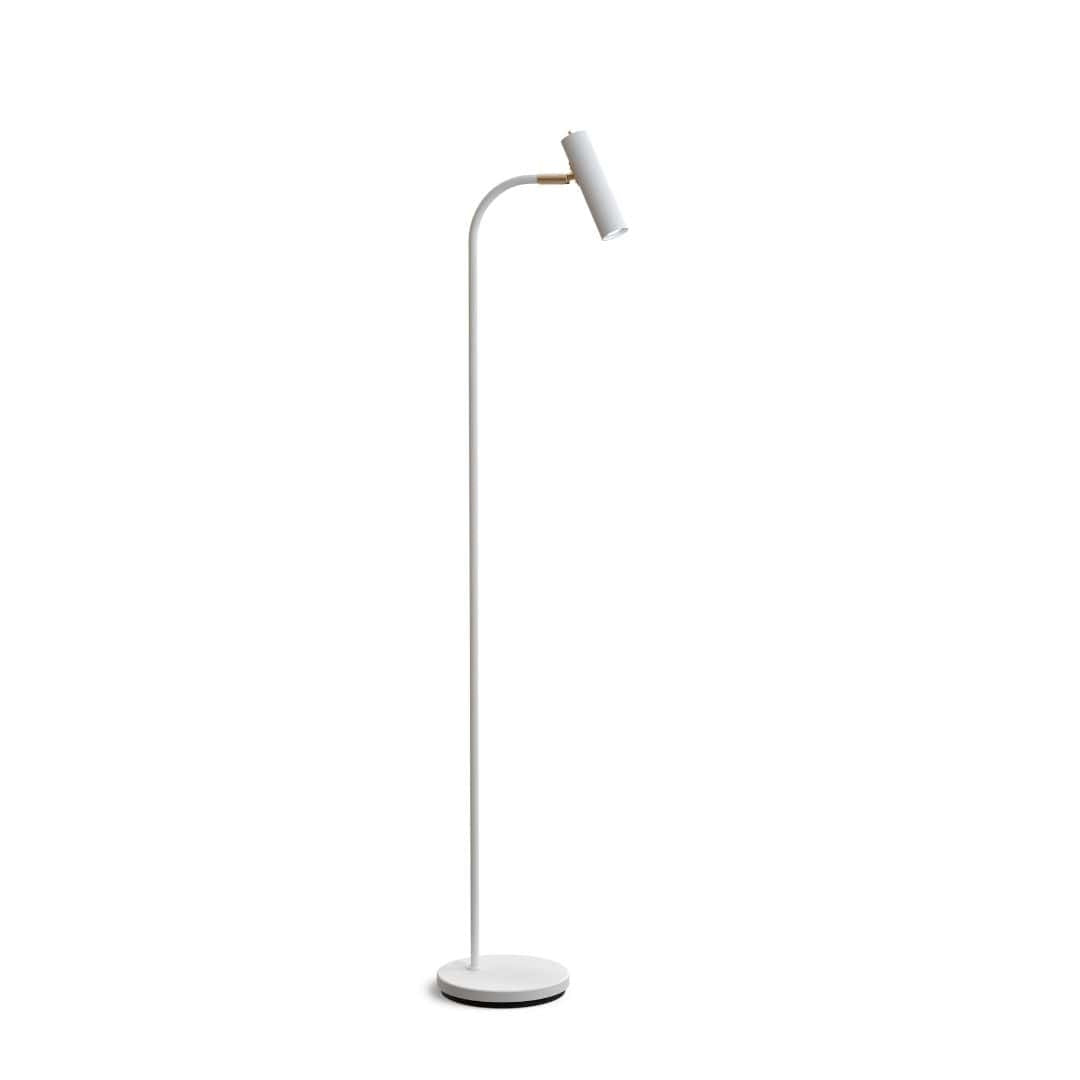 Produktbillede af Slender Gulvlampe Hvid/Messing Belid i premium kvalitet