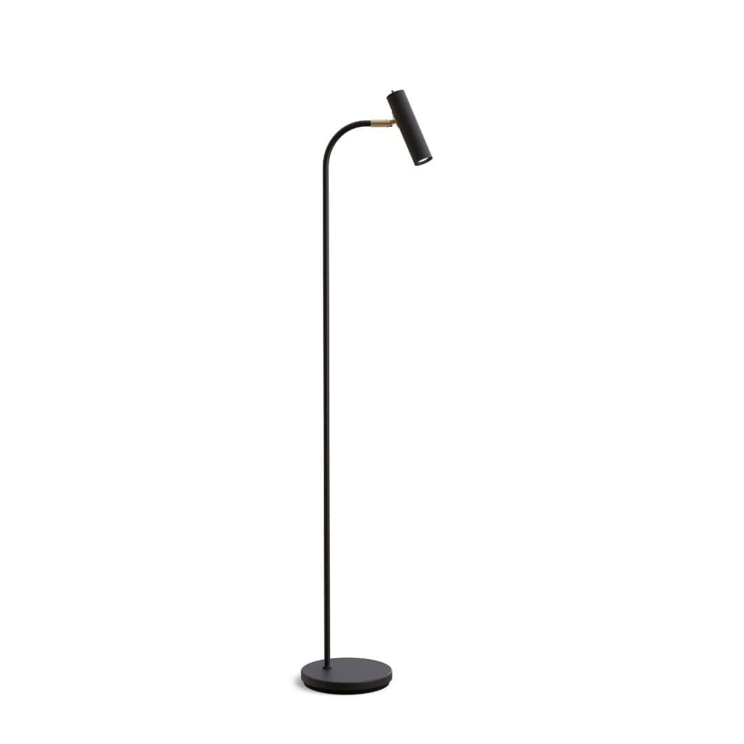 Produktbillede af Slender Gulvlampe Sort/Messing Belid i premium kvalitet