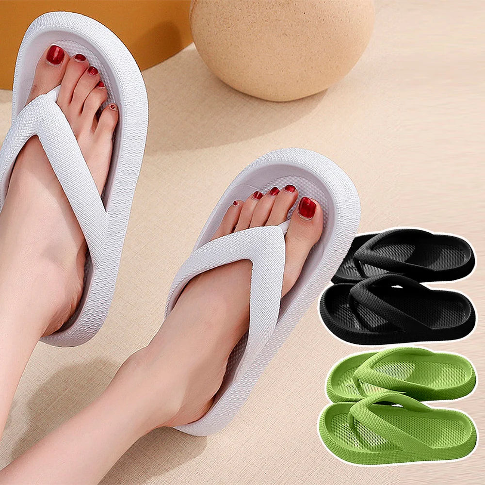 Tåsplit Slippers Bløde Skridsikre og i flere flotte farver (Kendt som Happy Flops) Hvid / 42/43