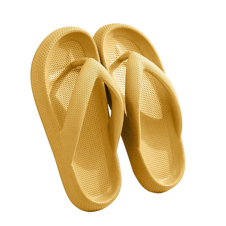 Tåsplit Slippers Bløde Skridsikre og i flere flotte farver (Kendt som Happy Flops) Gul / 40/41