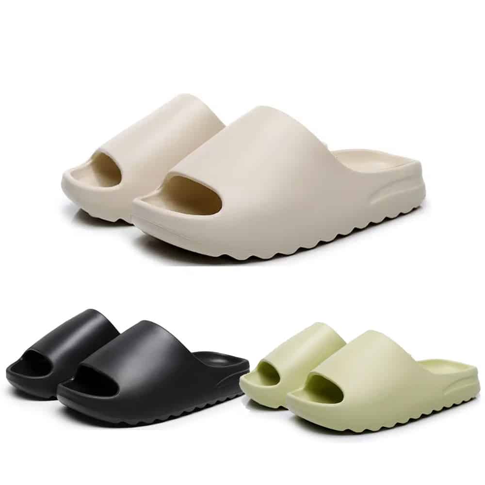 Produktbillede af Køb Slippers / Tøfler Bløde og skridsikre sort grøn eller hvid Grøn / 40/41 på tilbud