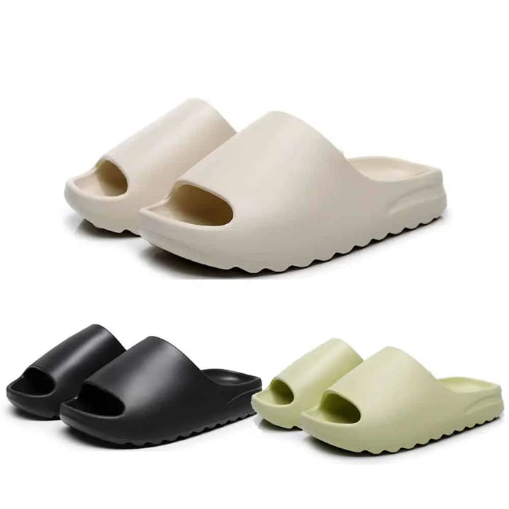 Slippers / Tøfler Bløde og skridsikre sort grøn eller hvid Sort / 40/41