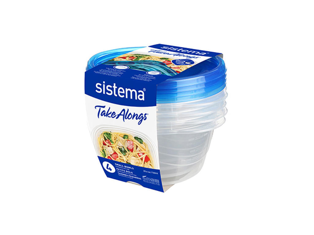Produktbillede af Sistema Small Bowl 4 Pack 760 ml i premium kvalitet