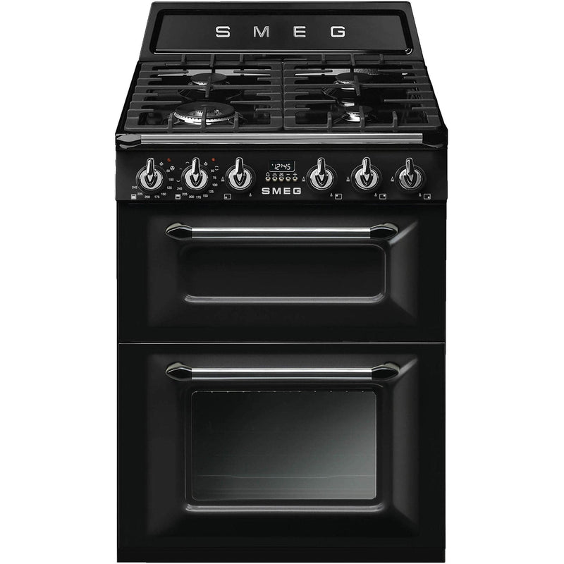 Smeg 60cm Victoria Gaskomfur med 2 Ovne, Sort