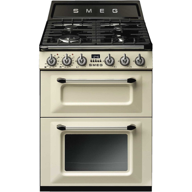 Smeg 60cm Victoria Gaskomfur med 2 Ovne, Creme