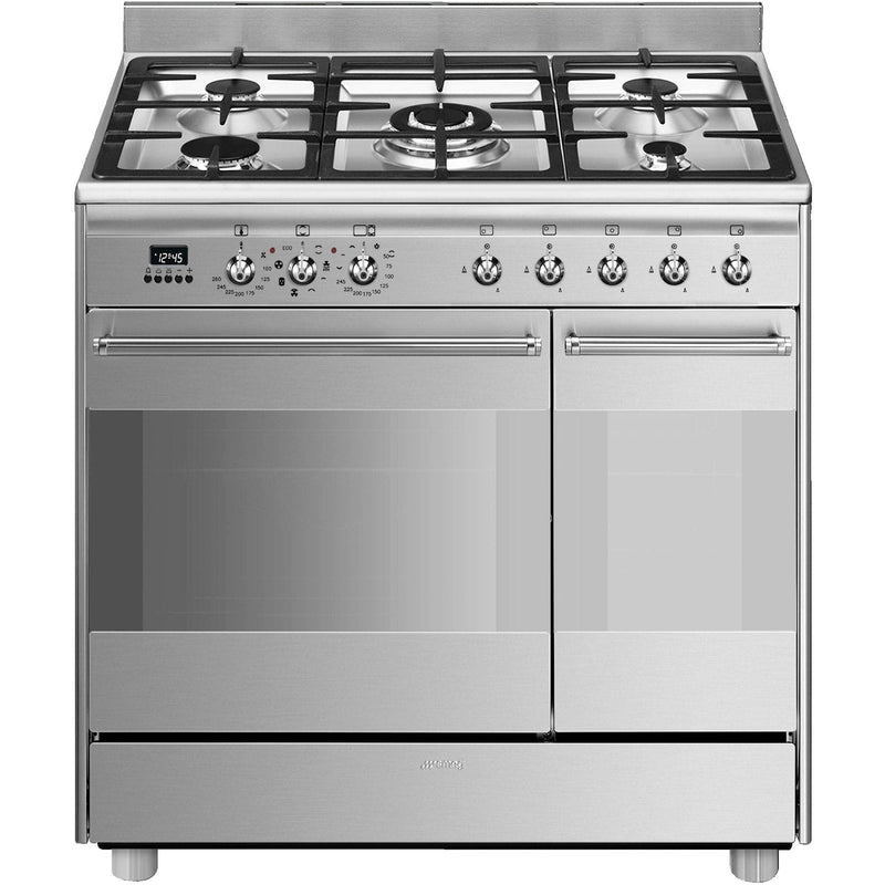 Smeg SCB92MX8 gaskomfur, 90 cm, rustfrit stål