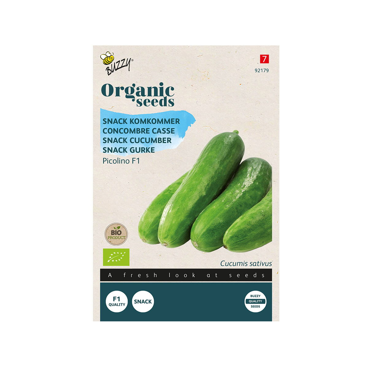 Produktbillede af Økologisk snack agurk frø Picolino F1 på tilbud i høj kvalitet