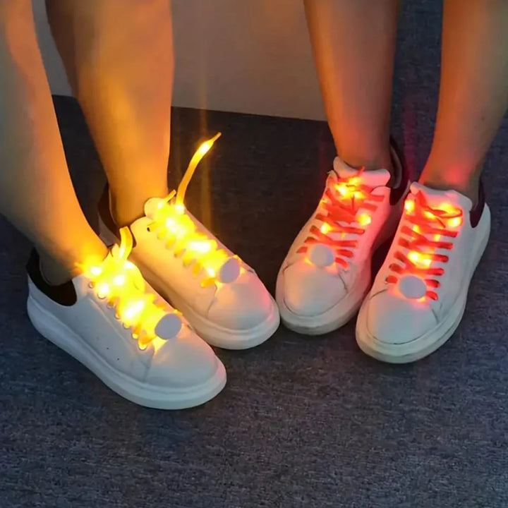 Selvlysende Snørebåndsdekorationer Pink