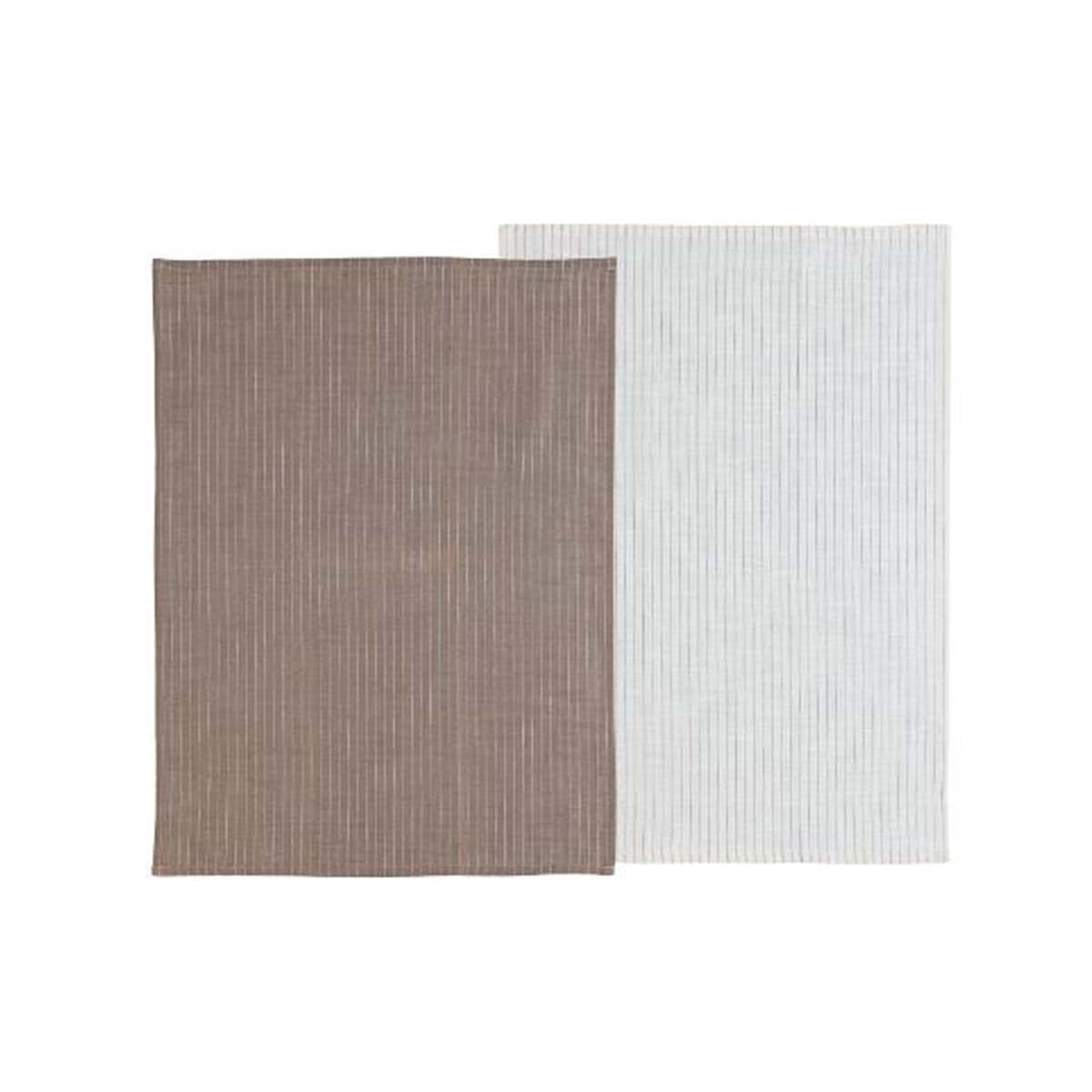 Produktbillede af Södahl Line Viskestykke 50 x 70 cm 2 stk. Taupe/White i premium kvalitet