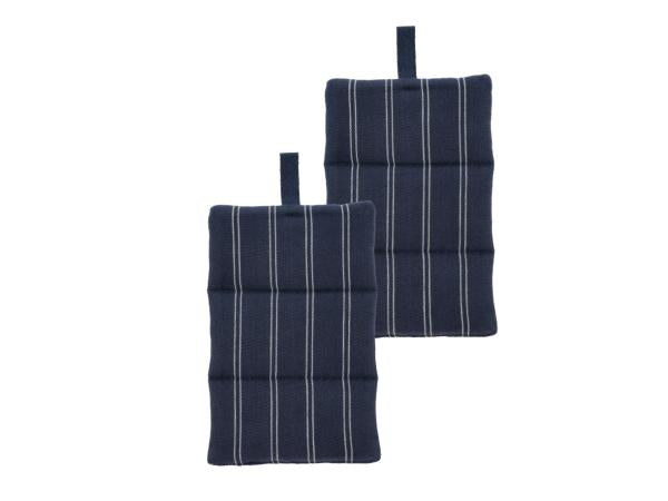 Produktbillede af Södahl Harmony Grydelapper 15 x 23 cm 2 stk. Navy blue i premium kvalitet