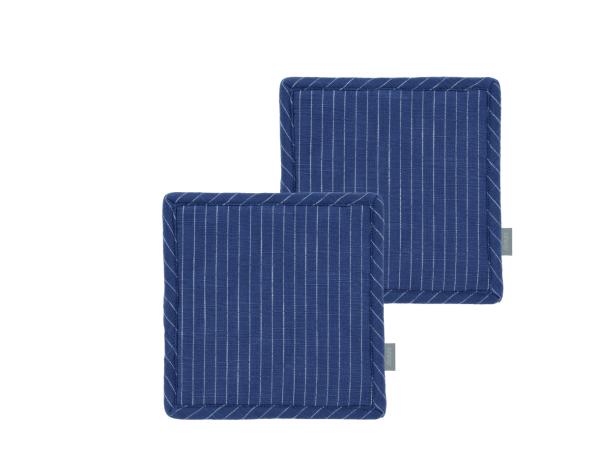 Produktbillede af Södahl organic Line Grydelapper 20 x 20 cm 2 stk. Royal Blue i premium kvalitet