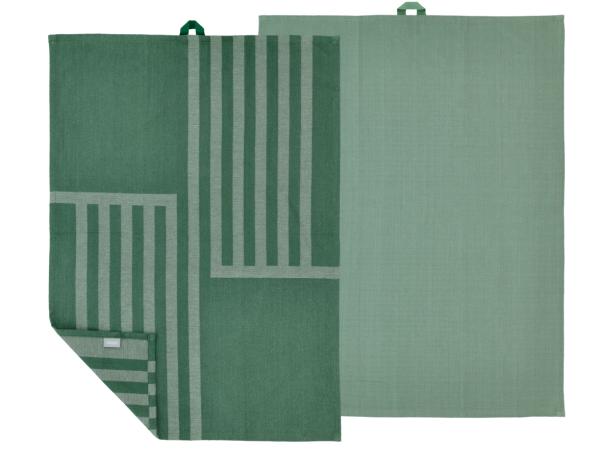 Produktbillede af Södahl Reflection Viskestykke 50 x 70 cm 2 stk. Pine green i premium kvalitet