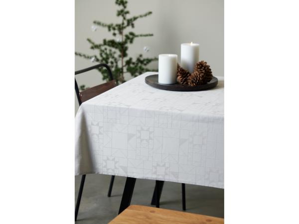 Produktbillede af Södahl Juledug 140x370 Star Damask Beige i premium kvalitet