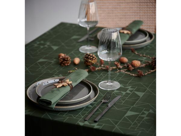 Produktbillede af Södahl Juledug dia180 Star Damask Forest green i premium kvalitet