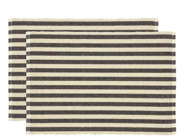 Produktbillede af Södahl Statement Stripe Dækkeserviet 33 x 48 cm 2 stk. Ash i premium kvalitet