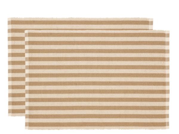 Produktbillede af Södahl Statement Stripe Dækkeserviet 33 x 48 cm 2 stk. Beige i premium kvalitet