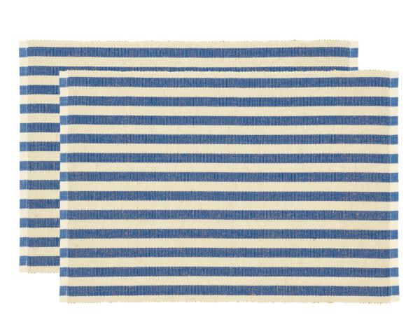 Produktbillede af Södahl Statement Stripe Dækkeserviet 33 x 48 cm 2 stk. Blue i premium kvalitet