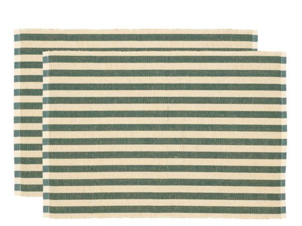 Produktbillede af Södahl Statement Stripe Dækkeserviet 33 x 48 cm 2 stk. Green i premium kvalitet