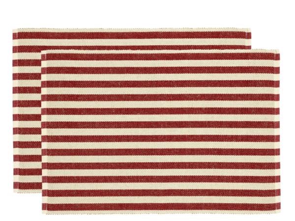 Produktbillede af Södahl Statement Stripe Dækkeserviet 33 x 48 cm 2 stk. Red i premium kvalitet