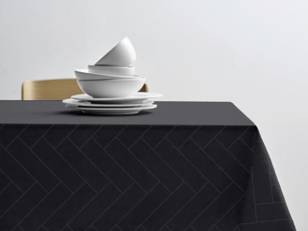 Produktbillede af Södahl Tiles Damask Dug rund Ø180 cm Ash i premium kvalitet
