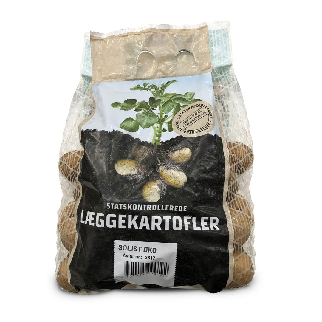 Produktbillede af Solist øko læggekartofler 1,5 kg. (meget tidlig) på tilbud i høj kvalitet
