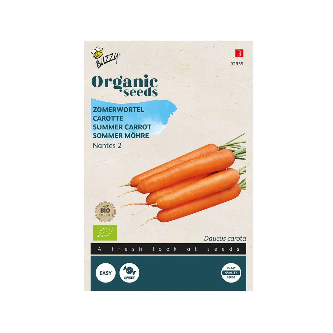 Økologisk sommer gulerødder Nantes 2 frø