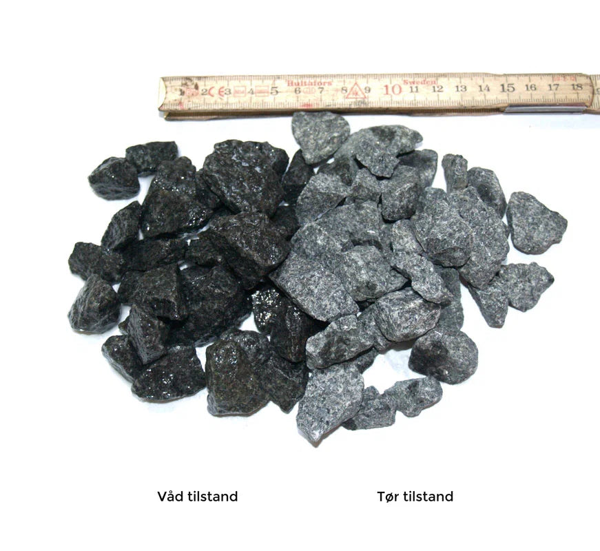 Sorte granitskærver 16-22 mm 1000 kg.