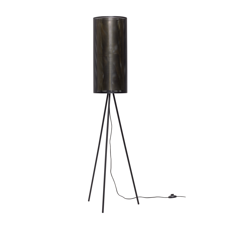 Hübsch Interiør Edge - Sort Gulvlampe - Messing ❤ Stort online udvalg i Hübsch Interiør ❤ Billig fragt og hurtig levering 2 - 5 hverdage ❤ Varenummer: BYH-1277539 / Ean: 5712772067444 på lager - Udsalg på Gulvlamper - Over 434 design mærker på udsalg