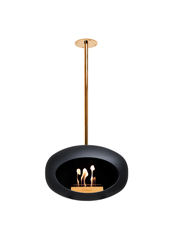 Sort lofthængt biopejs Sky 120cm Rose Gold