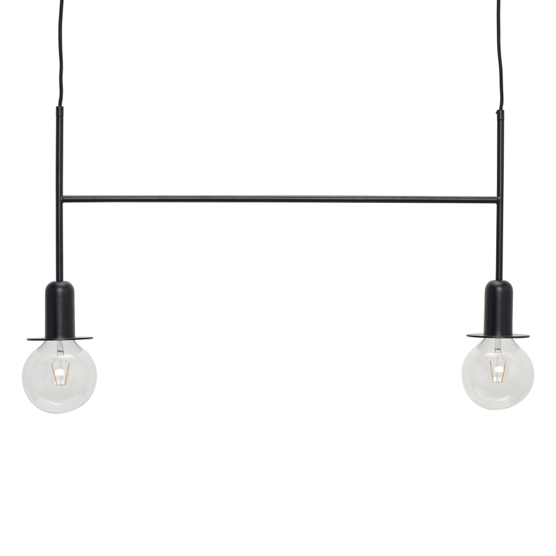 Hübsch Interiør Twice - Sort Loftlampe med Pære ❤ Stort online udvalg i Hübsch Interiør ❤ Billig fragt og hurtig levering 2 - 5 hverdage ❤ Varenummer: BYH-1418138 / Ean: 5712772068984 på lager - Udsalg på Loftlamper - Over 785 kendte brands på udsalg