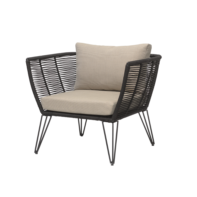 Bloomingville Lounge Stol - Sort ❤ Stort online udvalg i Bloomingville ❤ Billig fragt og hurtig levering 2 - 5 hverdage ❤ Varenummer: BYH-1014376 / Ean: 5711173189441 på lager - Udsalg på Havestole - Over 434 design mærker på udsalg