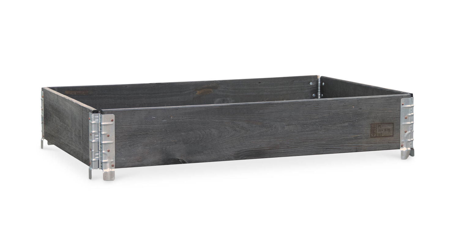 Produktbillede af Sort palleramme til højbed 80x120x20cm på tilbud i høj kvalitet