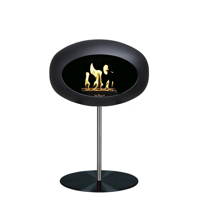 Sort biopejs Ground Steel Low 50cm Rustfri stang med sort fod