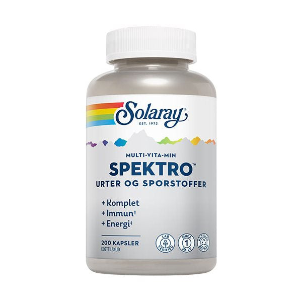 Produktbillede af Solaray Spektro MultiVitaMin 200 kaps. på tilbud