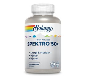 Produktbillede af Solaray Spektro 50+ Multivitamin 100 kapsler på tilbud