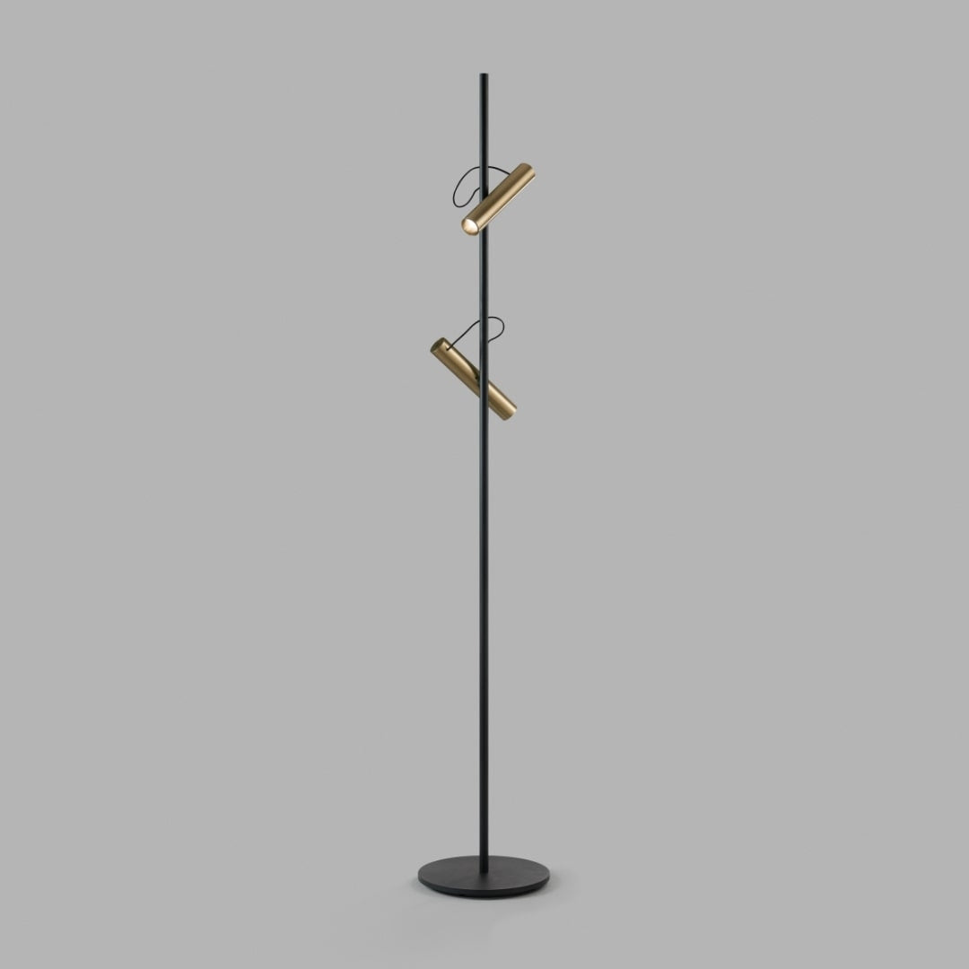 Spirit F1 LED Gulvlampe Sort/Messing 2700K LIGHT-POINT