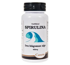Detaljeret produktbillede af Camette Spirulina Den blågrønne alge 180 tab på tilbud