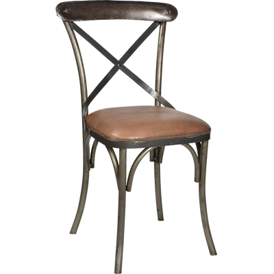 Trademark Living Spisebordstol i jern og læder ❤ Stort online udvalg i Trademark Living ❤ Billig fragt og hurtig levering 2 - 5 hverdage ❤ Varenummer: BYH-1415981 / Ean: 5740002207766 på lager - Udsalg på Spisebordsstole - Over 434 design mærker på udsalg