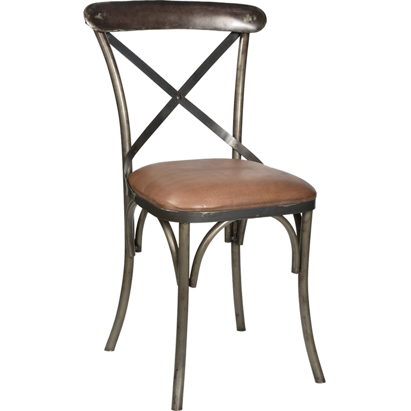 Trademark Living Spisebordstol i jern og læder ❤ Stort online udvalg i Trademark Living ❤ Billig fragt og hurtig levering 2 - 5 hverdage ❤ Varenummer: BYH-1415981 / Ean: 5740002207766 på lager - Udsalg på Spisebordsstole - Over 434 design mærker på udsalg
