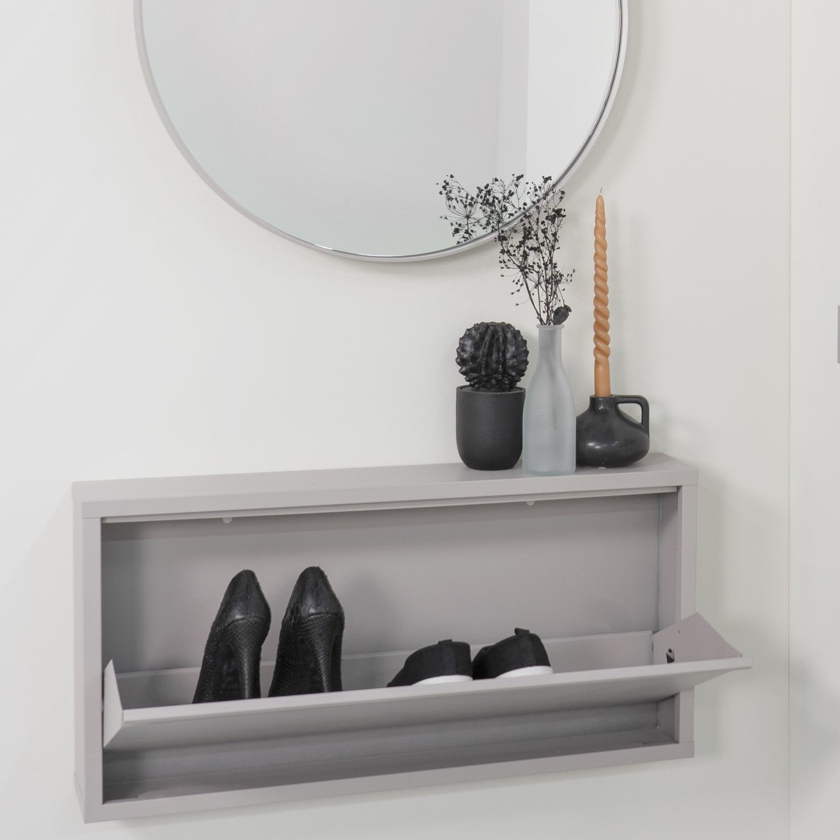 Produktbillede af Zapato Skoskab med 1 rum silky taupe metal på tilbud i høj kvalitet