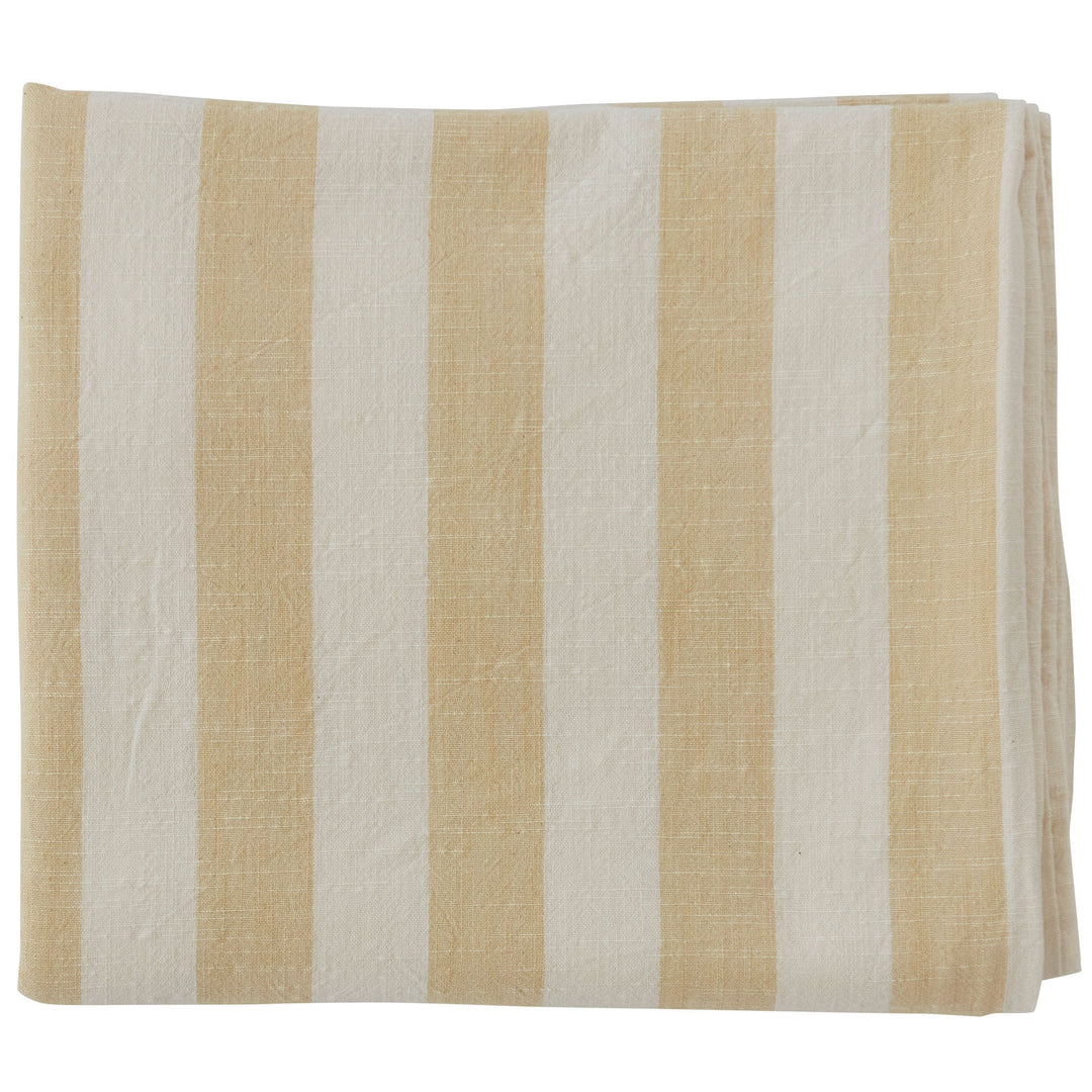 Oyoy living design Oyoy living design Stribet dug 260x140 cm, vanilla ❤ produktbillede i kategorien Dug