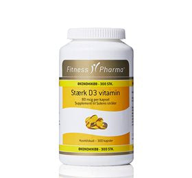 Produktbillede af Fitness Pharma Stærk D3 vitamin 300 kap. på tilbud