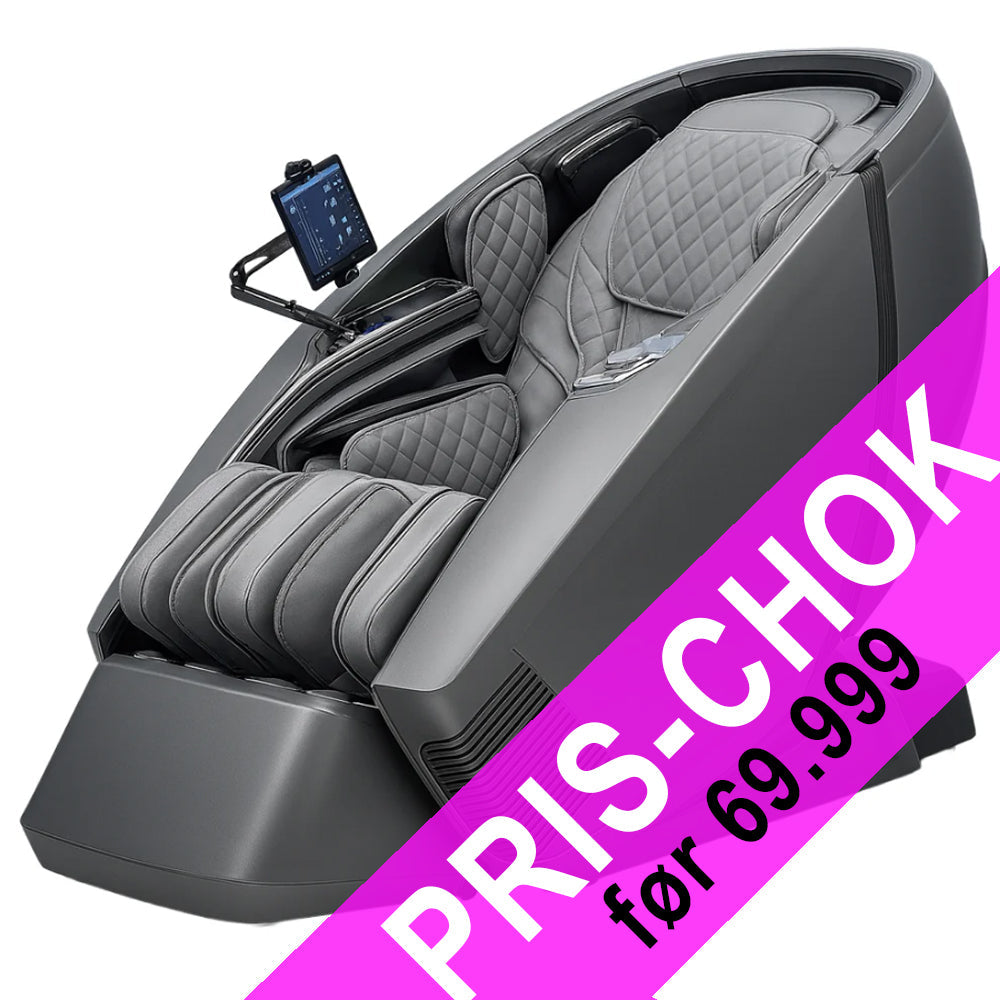 Produktbillede af Massagestol 4D Lux Pro med en af markedets bedste SL-skinner og intelligent AI-styring Model 988F6 på tilbud