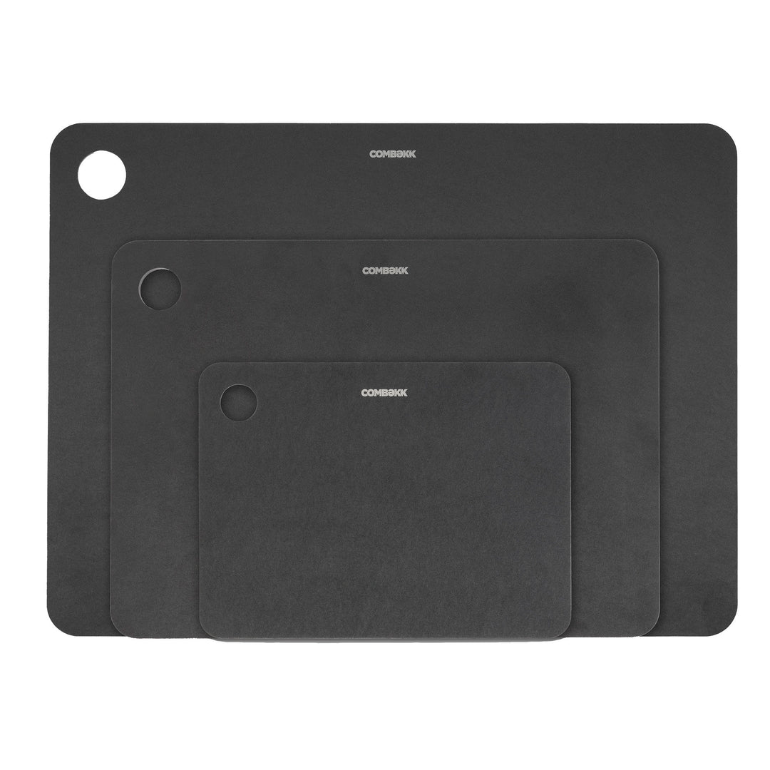 Combekk Combekk Skærebræt, sort, 3 stk. – vinkelbillede (Skærebrætssæt)