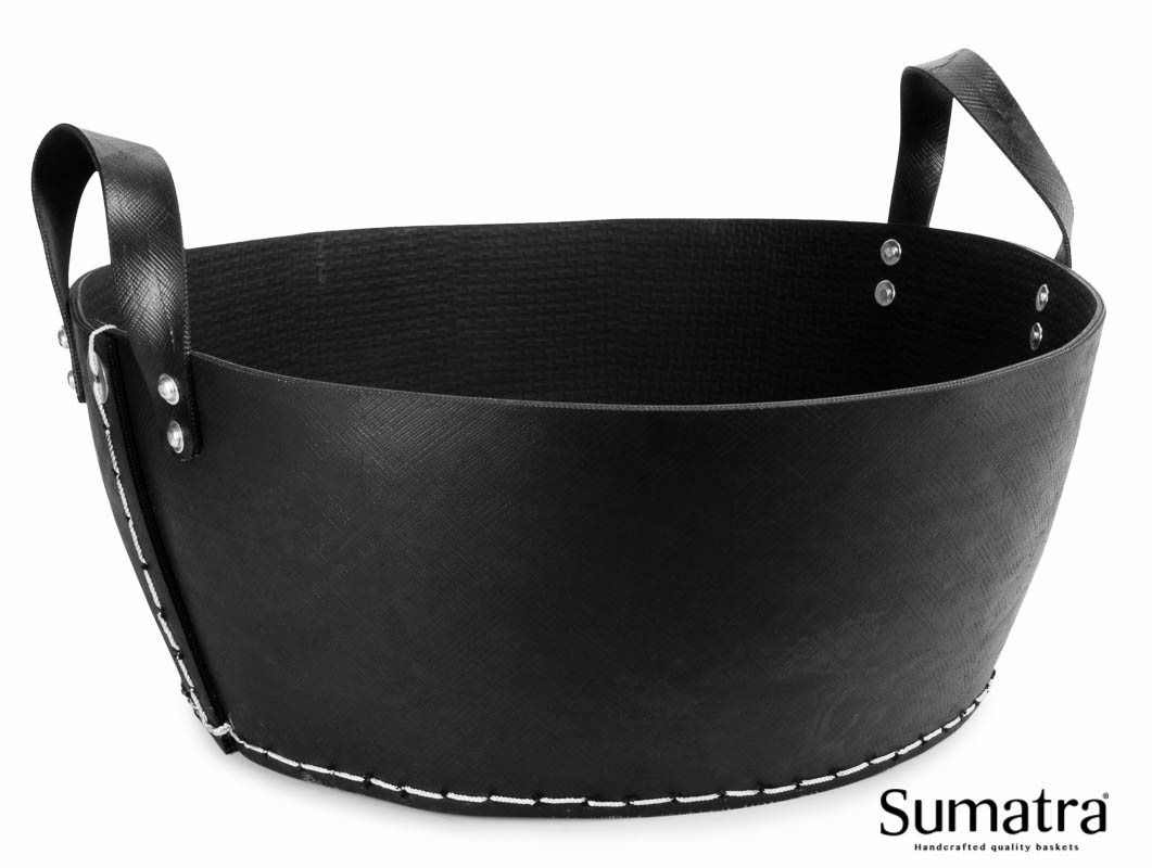 Produktbillede af Lav bred brændekurv i gummi på tilbud i høj kvalitet